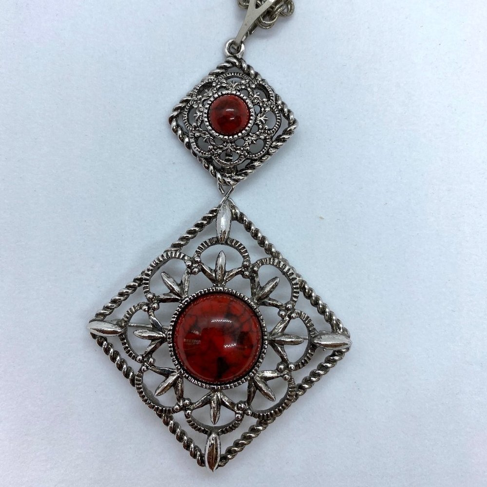 Complete Sarah Coventry Inca Jasper Necklace